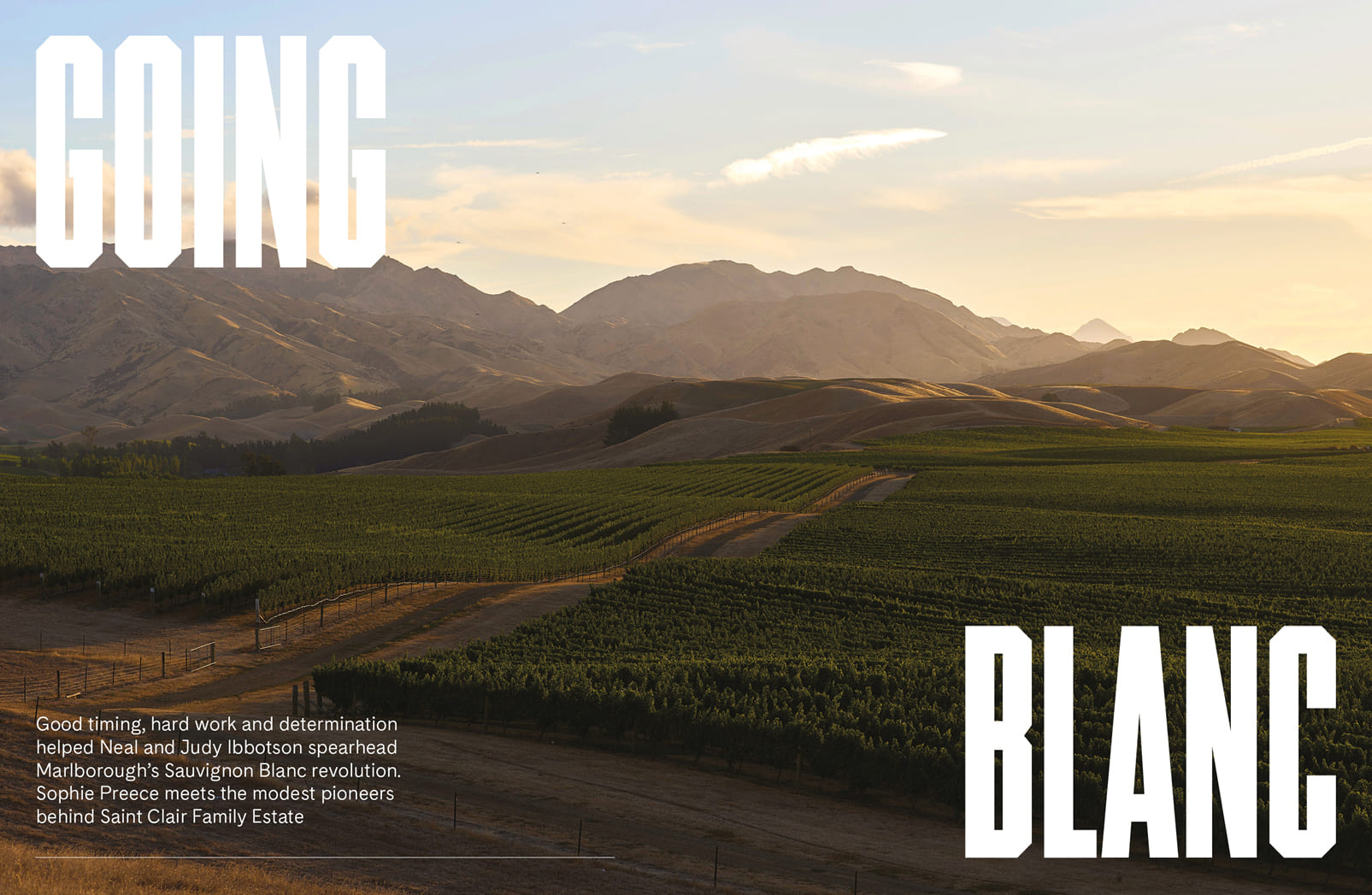 Fall Edition Voices Magazine - Going Blanc article spread.